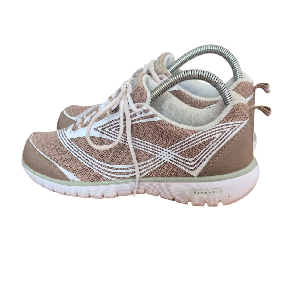 Propét TravelLite W3247 Women’s 7.5 Wide Pink Lace Up Walking Shoes Comfort Shor